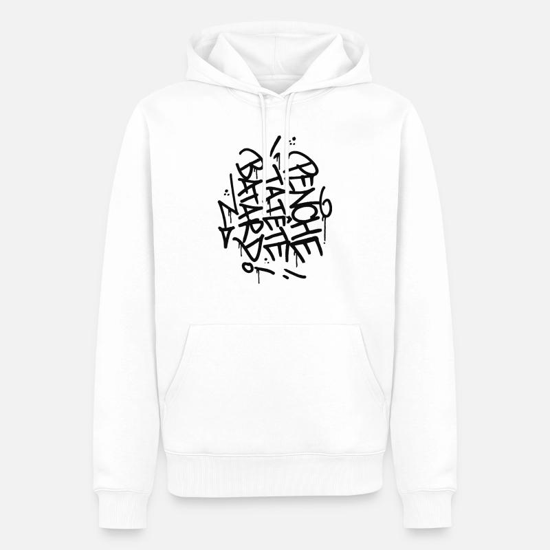 Penche ta tête bâtard - Sweat à capuche Premium bio Homme - blanc