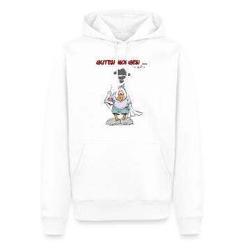 Der frühe Vogel - Männer Premium Bio Hoodie - Weiß - Vorne - Nico (187cm)