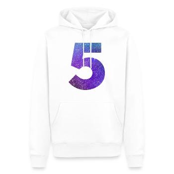 Galaxie Nummer 5 - Männer Premium Bio Hoodie - Weiß - Vorne - Nico (187cm)