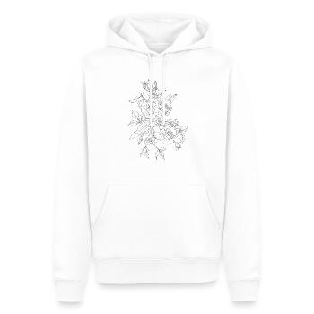 Rosen - Männer Premium Bio Hoodie - Weiß - Vorne - Nico (187cm)
