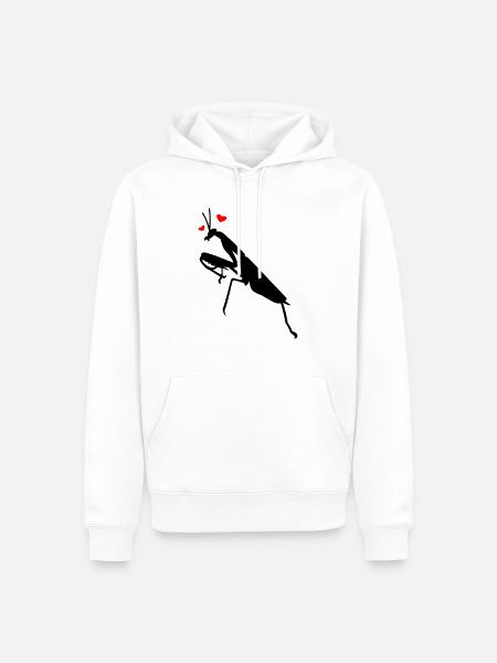 mante_religieuse - Men’s Premium Organic Hoodie - white