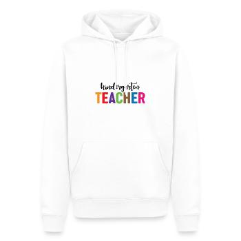 Kindergärtner - Männer Premium Bio Hoodie - Weiß - Vorne - Nico (187cm)