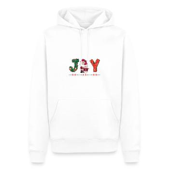 Frohe Weihnachten Weihnachtsmann Hohoho - Männer Premium Bio Hoodie - Weiß - Vorne - Nico (187cm)
