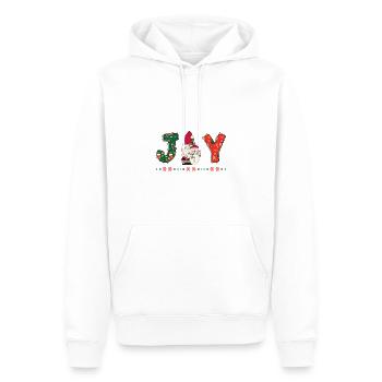 Frohe Weihnachten Weihnachtsmann Hohoho - Männer Premium Bio Hoodie - Weiß - Vorne - Nico (187cm)