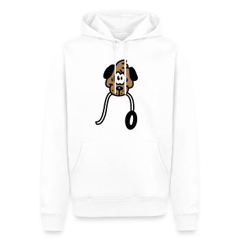veut aller walkies - Sweat à capuche Premium bio Homme - blanc - Devant - Nico (187cm)
