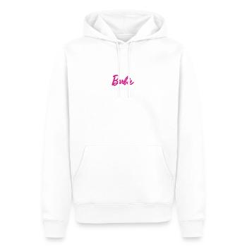 Barbie Logo Broderie - Sweat à capuche Premium bio Homme - blanc - Devant - Nico (187cm)