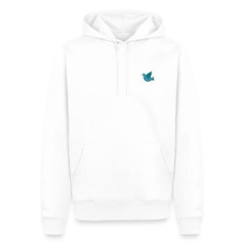Colombe brodée - Sweat à capuche Premium bio Homme - blanc - Devant - Nico (187cm)