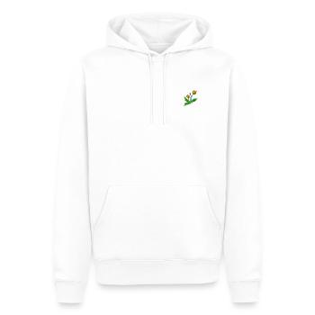 Pissenlit - Sweat à capuche Premium bio Homme - blanc - Devant - Nico (187cm)