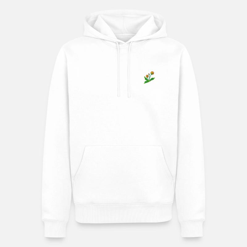 Dandelion - Männer Premium Bio Hoodie - Weiß