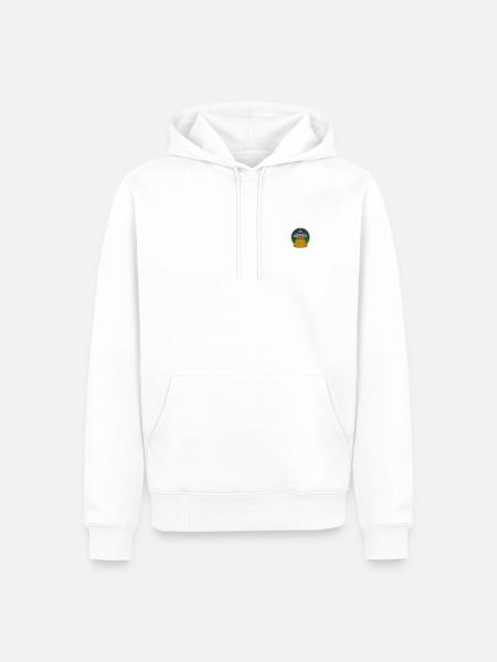 OVNI - Sweat à capuche Premium bio Homme - blanc