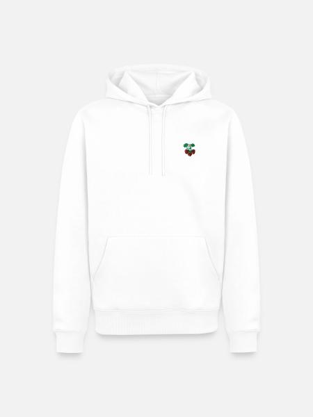 Fresa - Sudadera con capucha prémium ecológica para hombre - blanco