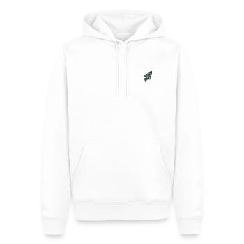 Astronef - Sweat à capuche Premium bio Homme - blanc - Devant - Nico (187cm)