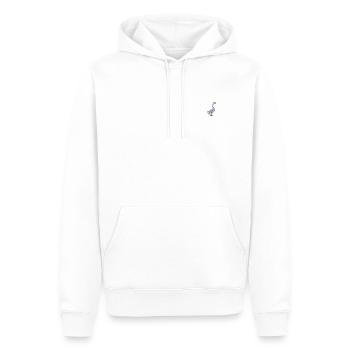 Goose embroidered - Men’s Premium Organic Hoodie - white - Front - Nico (187cm)