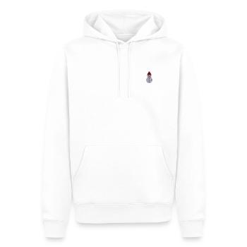 Bonhomme de neige brodé - Sweat à capuche Premium bio Homme - blanc - Devant - Nico (187cm)