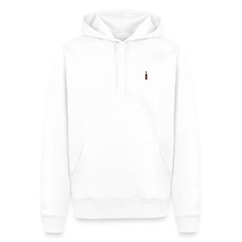Embroidered wine bottle - Men’s Premium Organic Hoodie - white - Front - Nico (187cm)