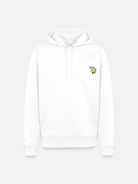 My Little Pony Retro Ricamo Design - Felpa con cappuccio ecologica premium da uomo - bianco