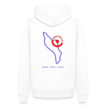 Boyardville Fort Royer La Perrotine, You Are Here - Men’s Premium Organic Hoodie - white - Back - Nico (187cm)