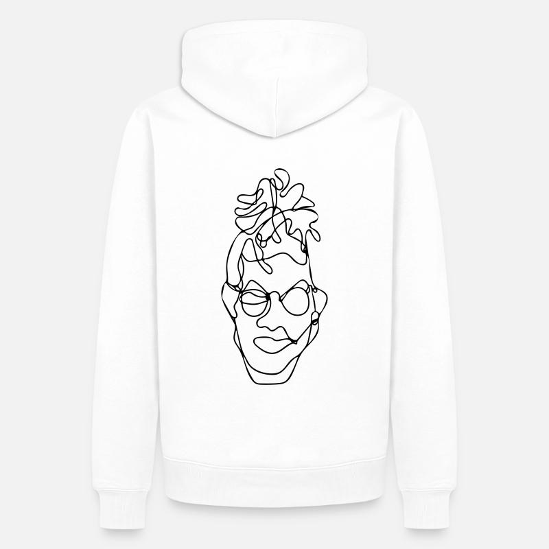 Dexter - Sweat à capuche Premium bio Homme - blanc
