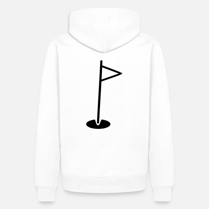 Golf - Männer Premium Bio Hoodie - Weiß