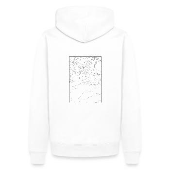 Zugspitze - Männer Premium Bio Hoodie - Weiß - Hinten - Nico (187cm)
