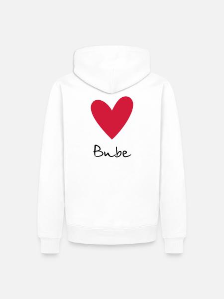 Herz Bube Herzbube Geschenk - Männer Premium Bio Hoodie - Weiß