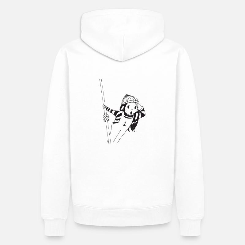 Matrose das Mädchen - Männer Premium Bio Hoodie - Weiß