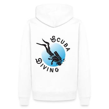 Scuba Diving - Männer Premium Bio Hoodie - Weiß - Hinten - Nico (187cm)