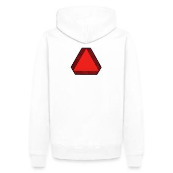 LGF sign - Men’s Premium Organic Hoodie - white - Back - Nico (187cm)