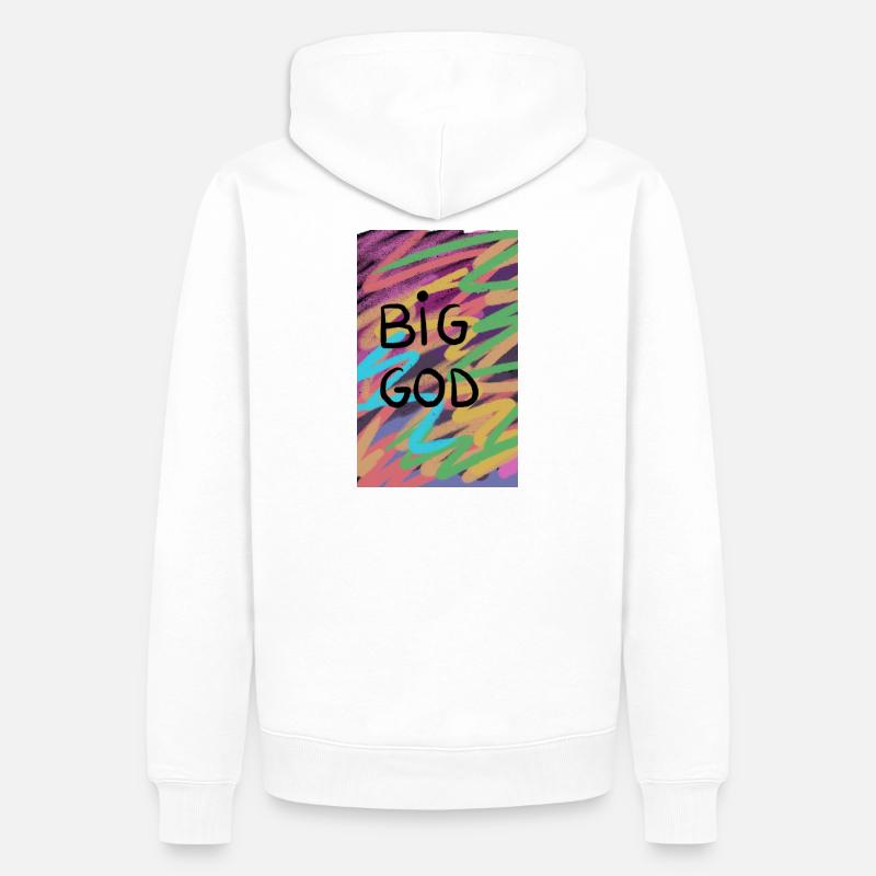 Big God Retro - Sweat à capuche Premium bio Homme - blanc