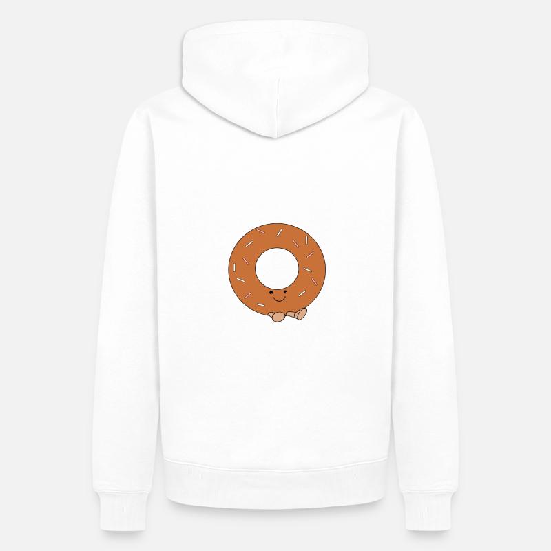 Beignet de dessin animé mignon - Sweat à capuche Premium bio Homme - blanc