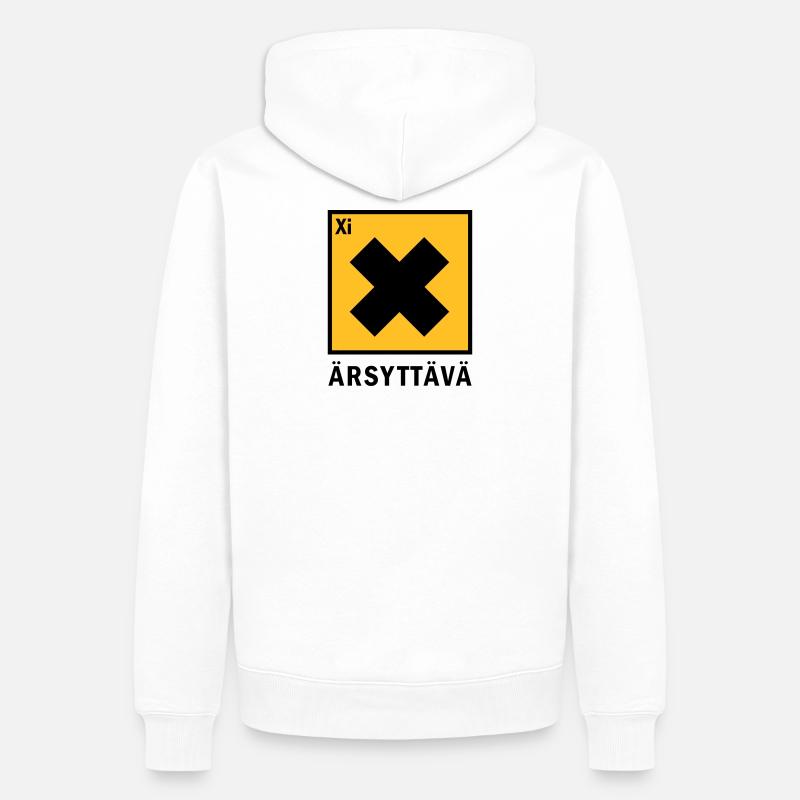 irritant - Sweat à capuche Premium bio Homme - blanc
