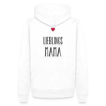 Mama Lieblingsmama Herz Geschenk Muttertag - Männer Premium Bio Hoodie - Weiß - Hinten - Nico (187cm)