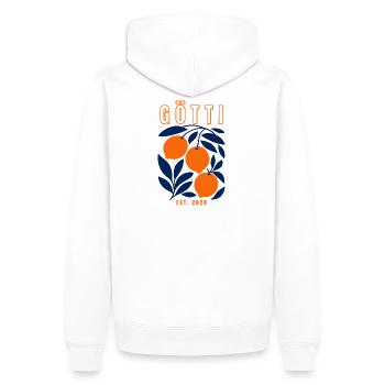 Parrain Parrain 2028 - Sweat à capuche Premium bio Homme - blanc - Dos - Nico (187cm)