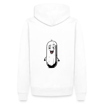 Bande dessinée Concombre - Sweat à capuche Premium bio Homme - blanc - Dos - Nico (187cm)