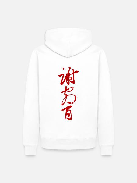 Chinesische Wortkunst - Männer Premium Bio Hoodie - Weiß