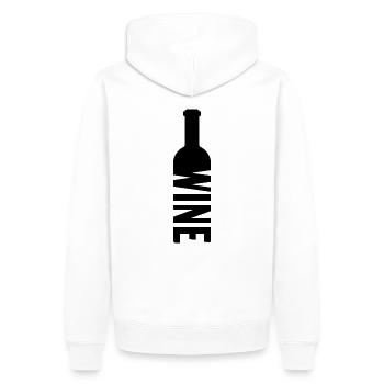 Wein / Wine - Männer Premium Bio Hoodie - Weiß - Hinten - Nico (187cm)