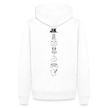 K-Pop - Männer Premium Bio Hoodie - Weiß - Hinten - Nico (187cm)