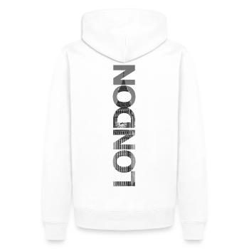 London Big Ben - Geschenk - Männer Premium Bio Hoodie - Weiß - Hinten - Nico (187cm)