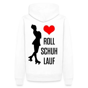 Rollkunstlauf Rollschuhe Pirouette Love Geschenk - Männer Premium Bio Hoodie - Weiß - Hinten - Nico (187cm)