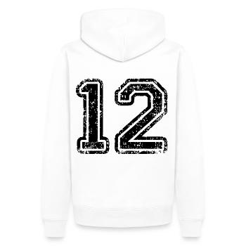 12 - Men’s Premium Organic Hoodie - white - Back - Nico (187cm)