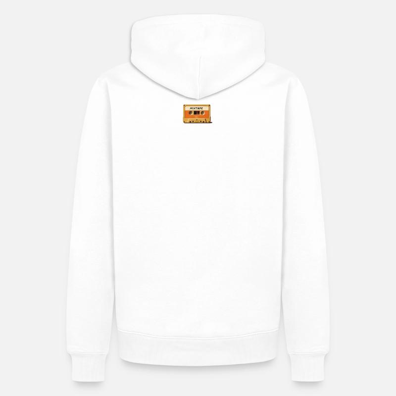 Mixtape Cassette rétro - Sweat à capuche Premium bio Homme - blanc
