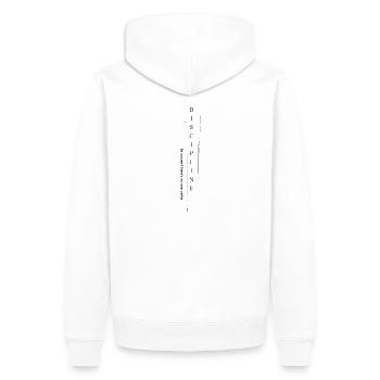 respect_marcel merch - Sweat à capuche Premium bio Homme - blanc - Dos - Nico (187cm)