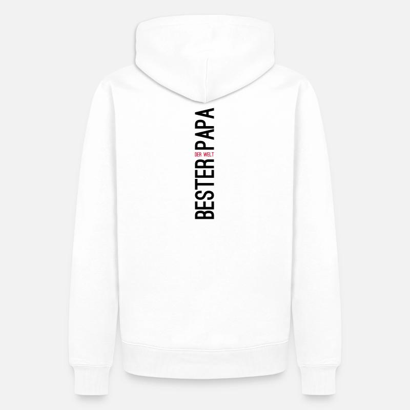 Bester Papa der Welt Geschenk - Männer Premium Bio Hoodie - Weiß