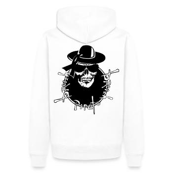 Breizh Piratenkopf des Todeskranichs abtrünniger Stern 2 - Männer Premium Bio Hoodie - Weiß - Hinten - Nico (187cm)