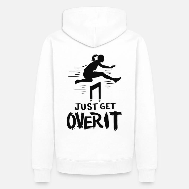 Athlétisme Course d’obstacles Sport - Sweat à capuche Premium bio Homme - blanc