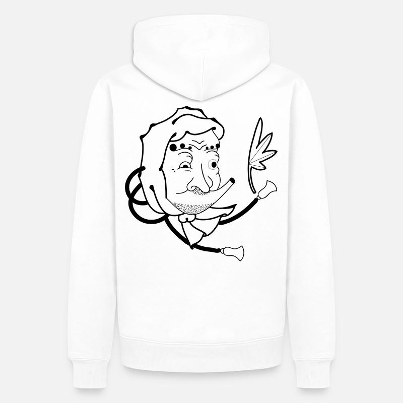 hyottoko - Männer Premium Bio Hoodie - Weiß