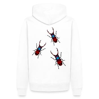 Insectes Cerf Coléoptère Insectes Bois Animaux forestiers - Sweat à capuche Premium bio Homme - blanc - Dos - Nico (187cm)
