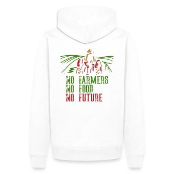 Keine Landwirte Kein Essen Keine Zukunft Landwirt - Männer Premium Bio Hoodie - Weiß - Hinten - Nico (187cm)
