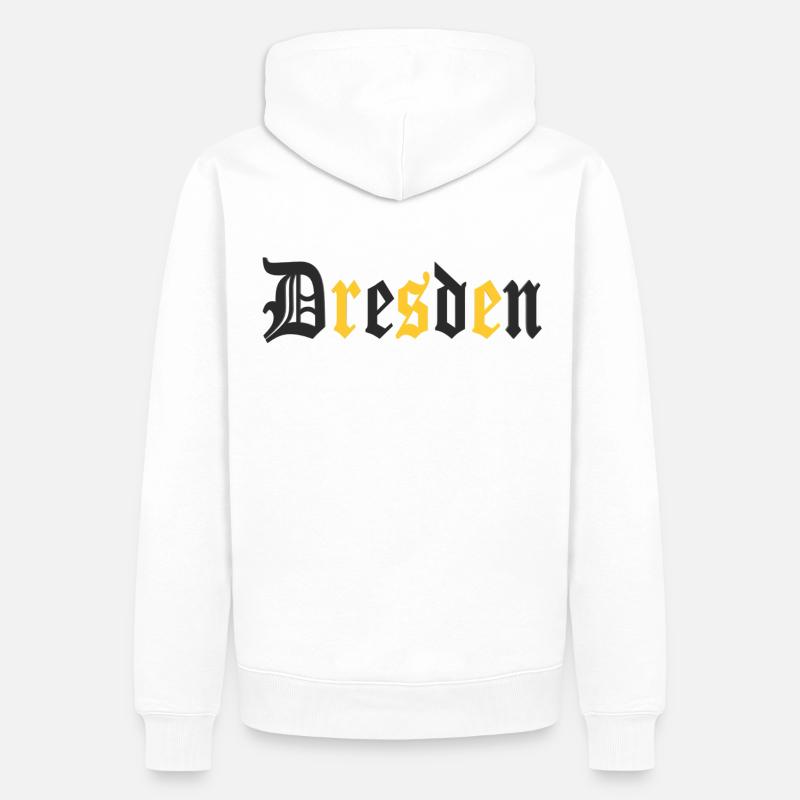 Conception de Dresde - Sweat à capuche Premium bio Homme - blanc