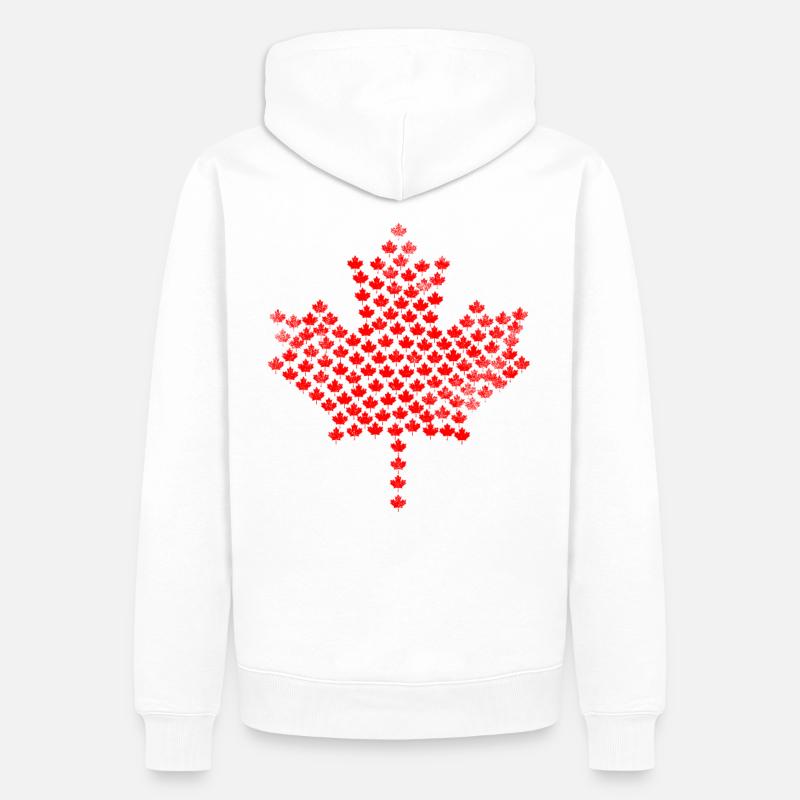 Canada Feuille d’érable - Sweat à capuche Premium bio Homme - blanc